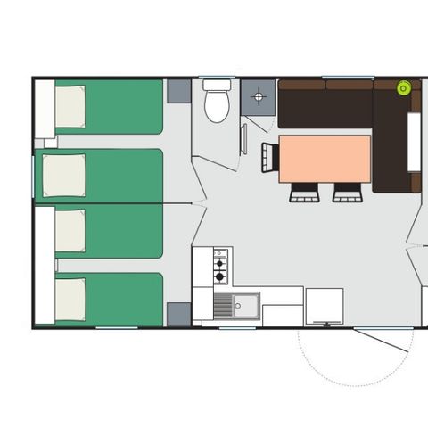 MOBILE HOME 6 people - Loisir+ 3 bedrooms 30m² 30