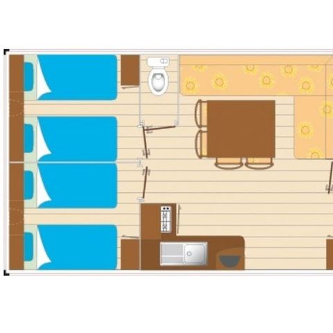 CASA MOBILE 8 persone - 3 camere da letto 35m² per il tempo libero