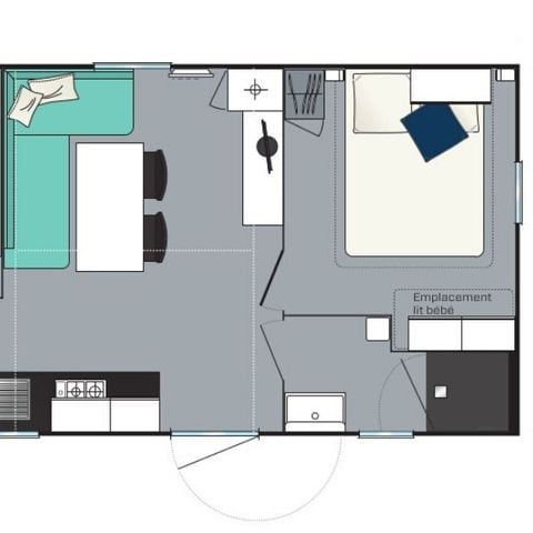 MOBILHOME 7 personas -  Evasión 2 habitaciones 28m² (28m²)