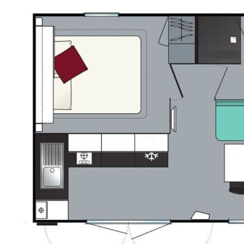 MOBILHOME 4 personnes -  Cocoon 1 chambre 18m²