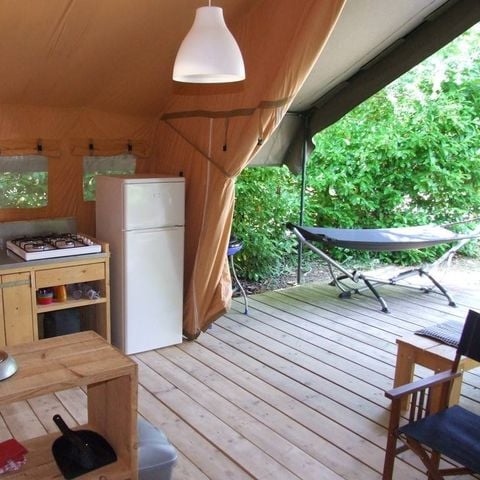 CANVAS AND WOOD TENT 6 people - LUXURY PRIVATE SANITAIR