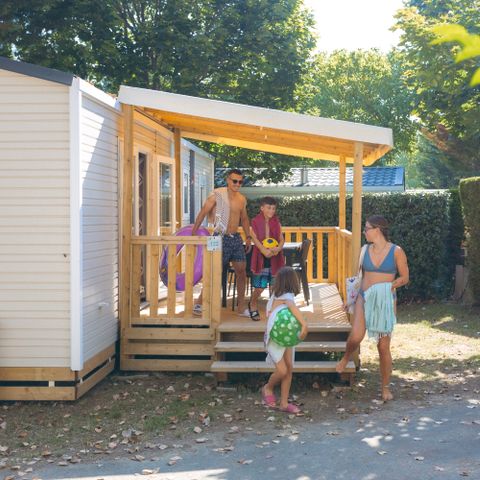 MOBILHOME 6 personnes - Grand Large Plus 34.5m² (3 chambres) (- de 8 ans) + TV + Terrasse + lave-vaisselle + clim