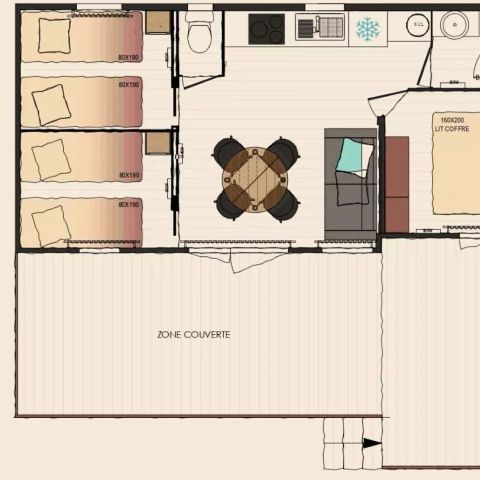 CASA MOBILE 6 persone - Cottage Manyara 4 Camere 6 Persone