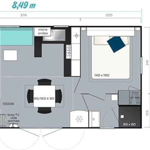 MOBILHOME 6 personas - FAMILIA