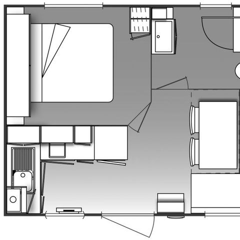 LODGE 3 people - Cottage Pergola 2/3p - 1 bedroom