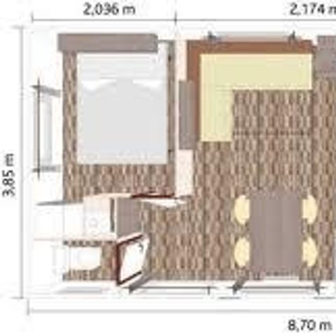 MOBILHOME 6 personnes - "Arum" 3 chambres