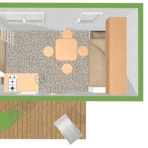 CHALET 2 people - STANDARD GREEN CAVANON without sanitary facilities