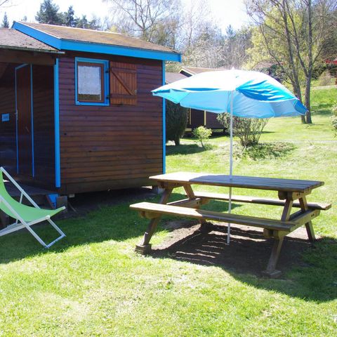 Chalet 1 Person - CABANON STANDARD BLAU ohne Sanitäranlagen