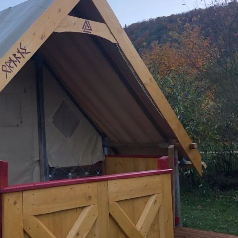 CANVAS AND WOOD TENT 4 people - LODGE SKALI - without sanitary facilities