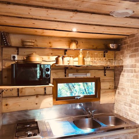 MOBILHOME 4 personnes - Cottage OGHAM - 25m2- La cabane insolite des Scribes