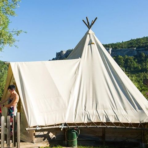 BUNGALOWZELT 4 Personen - LODGE TRAPPEUR ohne Sanitäranlagen