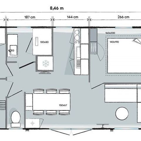 MOBILE HOME 2 people - 3 Bedrooms