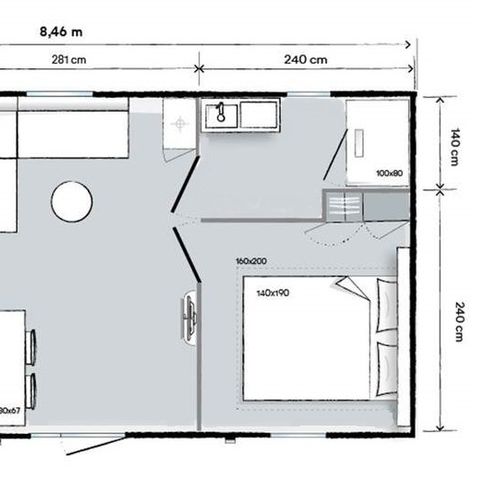 MOBILHOME 2 personas - 2 habitaciones