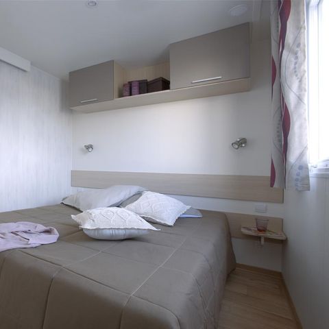 MOBILHOME 6 personas - Confort 32m² (3 habitaciones) + terraza descubierta 10m² + TV 6 pers.