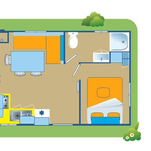 MOBILE HOME 7 people - Happy Premium with sea view (hillside)