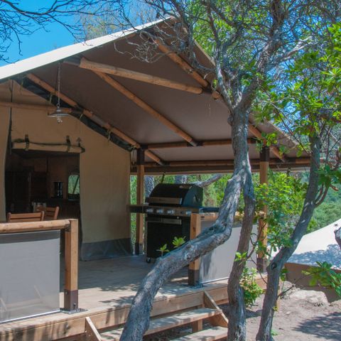 TENTE TOILE ET BOIS 5 personnes - LODGE KENYA