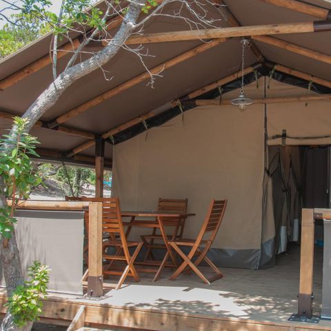 TENTE TOILE ET BOIS 5 personnes - LODGE KENYA