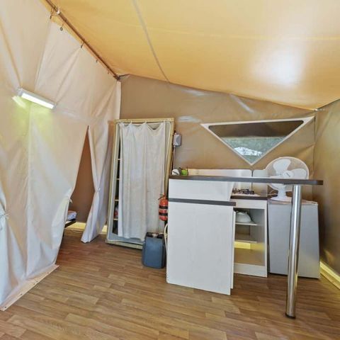 BungalowTent 5 personen - Canvas bungalow CANADA 20m² / 2 kamers - zonder badkamer (zaterdag)