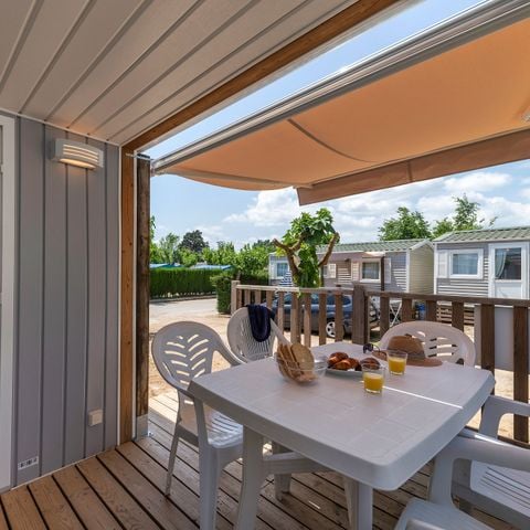 Stacaravan 6 personen - Mobile-home | Comfort | 2 Slaapkamers | 4/6 Pers. | Single terras | Air-con.