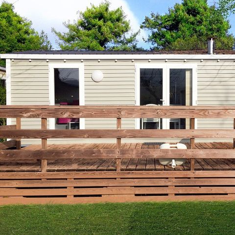 Stacaravan 4 personen - Mobile-home | Comfort | 2 Slaapkamers | 4 Pers. | Overdekt verhoogd terras | Airconditioning.