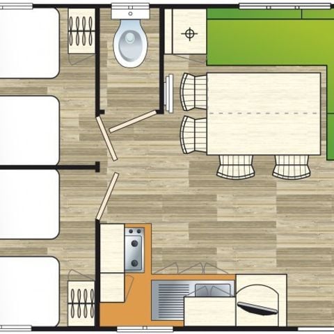 MOBILHOME 6 personas - Familia Eco - 30 m