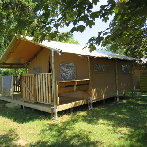 TIENDA DE LONA Y MADERA 5 personas - KALAHARI sin instalaciones sanitarias