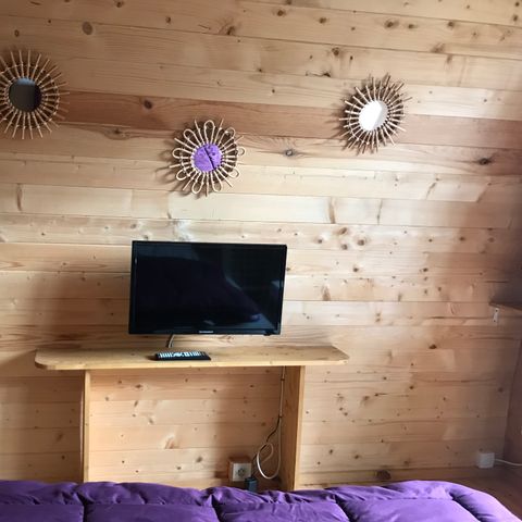 BUNGALOW 4 Personen - POD + Chalet Küche ohne Sanitäranlagen (Haustiere verboten) 2 Erwachsene + 2 Kinder