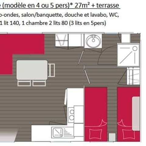 MOBILHOME 4 personnes - OCEANE 27 m²