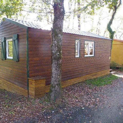 CHALET 2 Personen - Das gemütliche Häuschen "TOI ET MOI" 2pers ein einziges Zimmer Fernseher und überdachte Terrasse