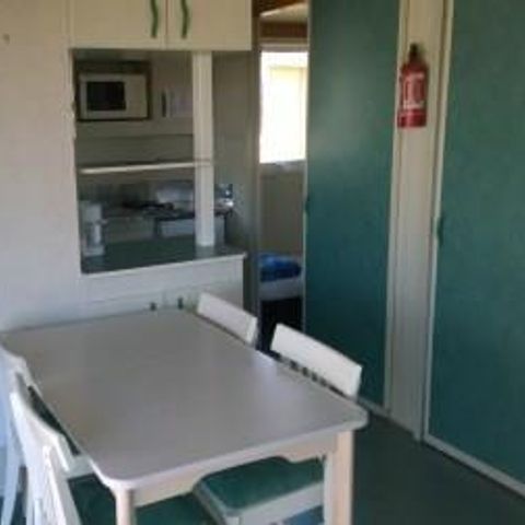 MOBILHEIM 5 Personen - Cottage Entspannung 25m² + Klimaanlage + Überdachte Terrasse 20m2 +Fernsehen