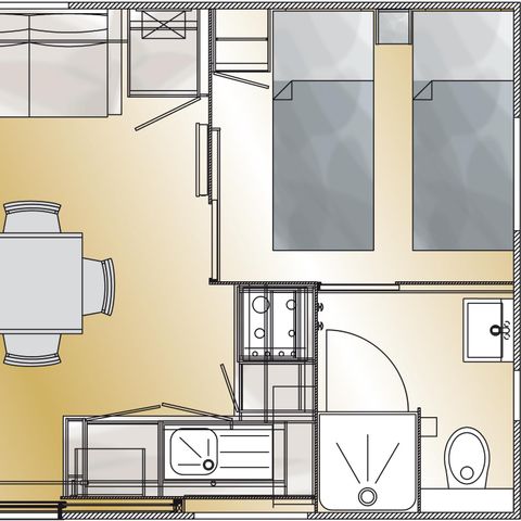 MOBILHOME 4 personnes - Taos Sérénité