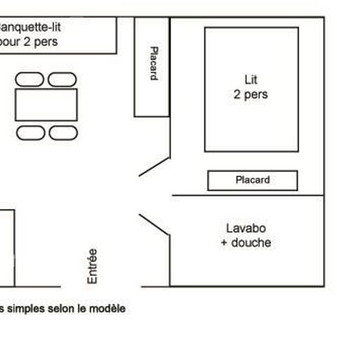 STACARAVAN 4 personen - Comfort - Groot overdekt terras