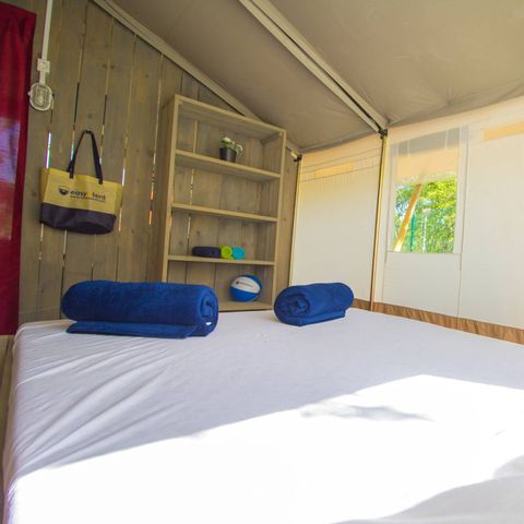 CANVAS AND WOOD TENT 5 people - SAFARITENT XXL + AIR CONDITIONING