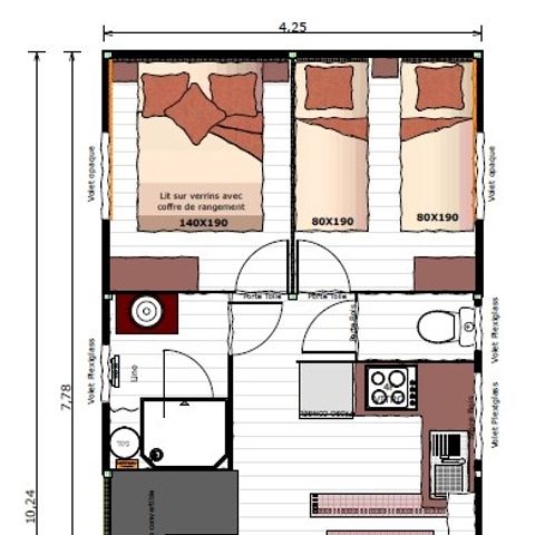 Safaritent 5 personen - Lodge Premium 32m²