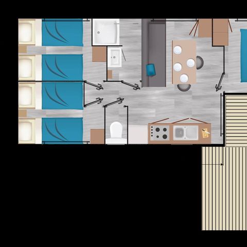 MOBILHOME 6 personas - FAMILIA DECLIK CLIM