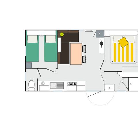 MOBILHEIM 5 Personen - Mobilheim Confort Plus 28m2²