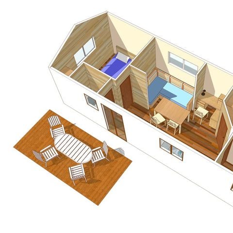 MOBILHOME 6 personas - Comfort XL | 2 Dormitorios | 4/6 Pers. | Terraza pequeña | Aire acondicionado