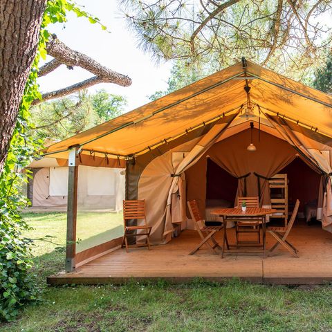 TENDA IN TELA E LEGNO 5 persone - Loggia senza servizi igienici