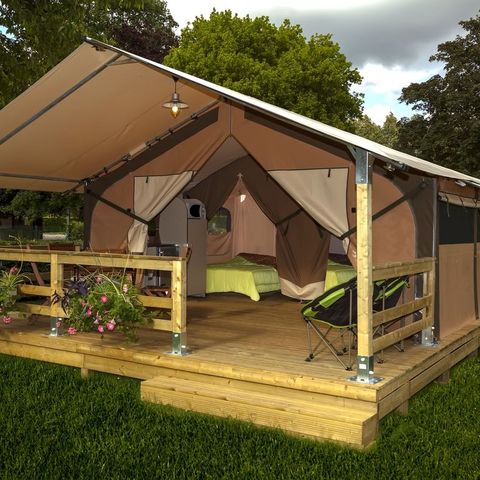 CANVAS AND WOOD TENT 5 people - Lodge without sanitary facilities