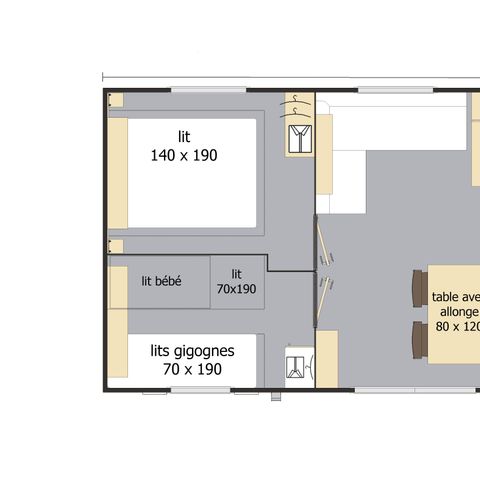 MOBILHOME 8 personas - Casa móvil XXL