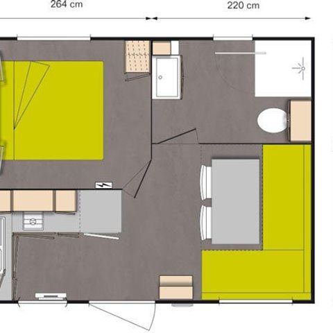 MOBILHOME 2 personnes - CONFORT +