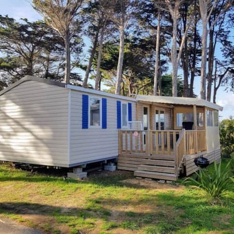 Stacaravan 4 personen - 2 slaapkamers (40m2) - vaatwasser en/of wasmachine - 2 badkamers - uitzicht op zee