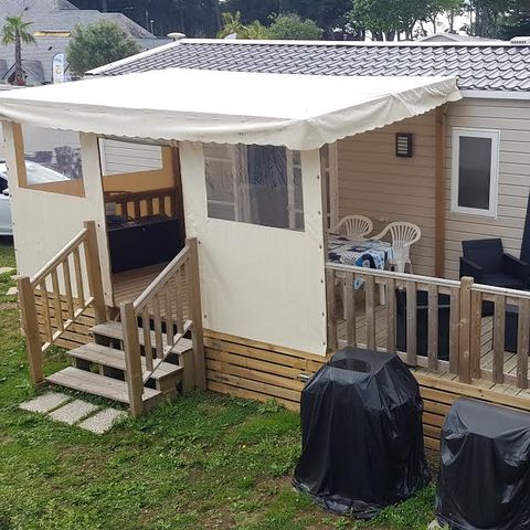 Stacaravan 6 personen - 3 slaapkamers (tot 40m²) - 1 badkamer