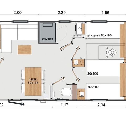 MOBILHOME 6 personnes - ALTANA