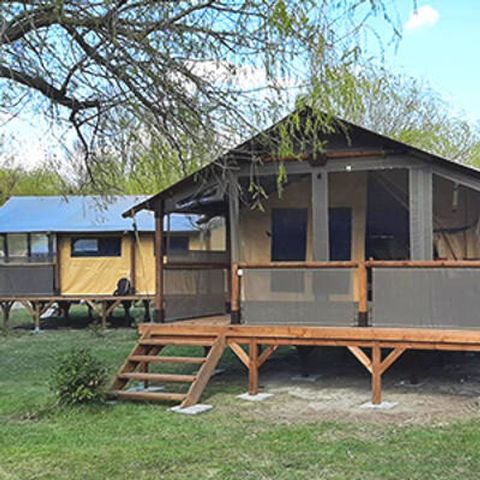 TENTE TOILE ET BOIS 5 personnes - CONFORT 2ch 5P sans sanitaires