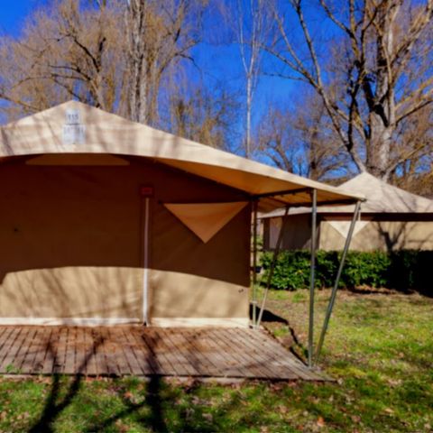 CANVAS AND WOOD TENT 5 people - ECO 2ch 5P without sanitary facilities