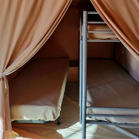 CANVAS AND WOOD TENT 5 people - ECO 2ch 5P without sanitary facilities