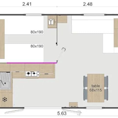 MOBILHOME 4 personas - HIBISCO