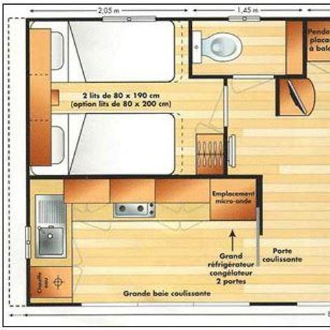 MOBILHOME 6 personas - LUJO Vista al lago