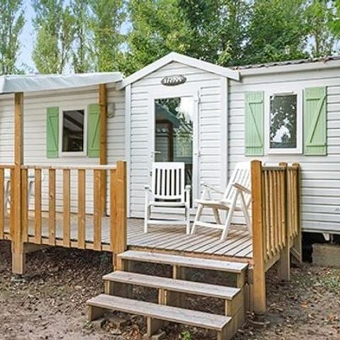 Stacaravan 5 personen - Mobile-home | Comfort XL | 3 slaapkamers | 5 pers. | Verhoogd terras | Airconditioning.